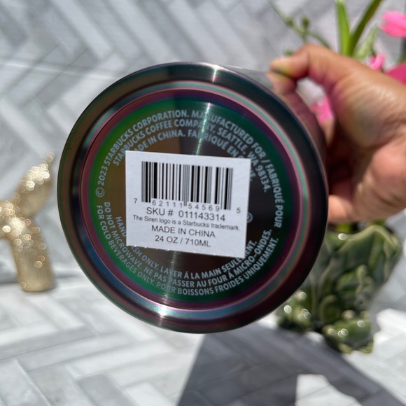 Starbucks Oil Slick PVD Rainbow Stainless Steel Tumbler Cup 24oz UnReleased 2023 - Picture 3 of 4